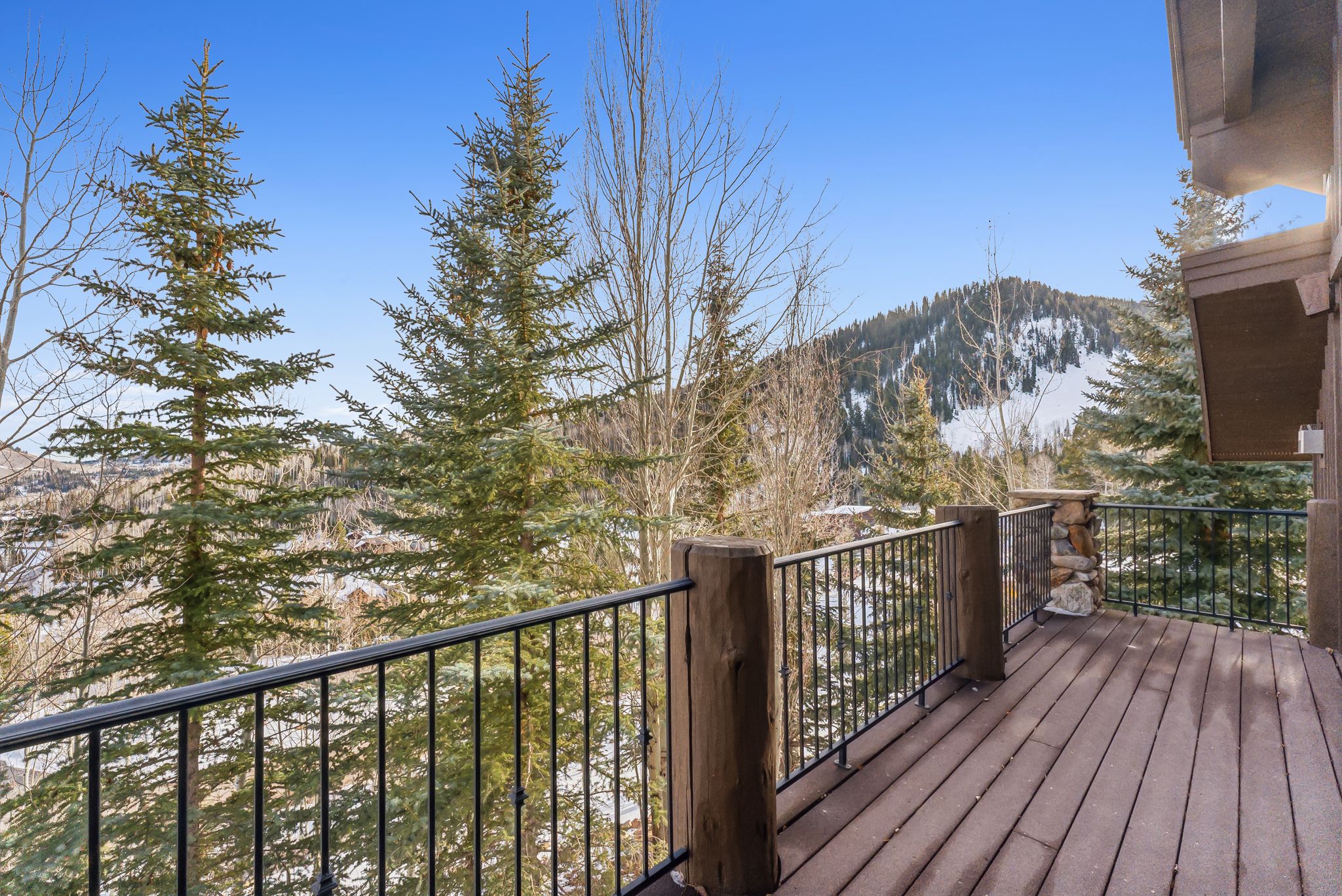 Deck with a mountain view