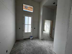 Spare room with a high ceiling