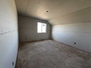 Additional living space with lofted ceiling