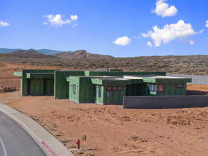 View of front facade with a mountain view