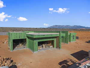 View of outdoor structure featuring a mountain view