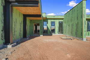 Exterior space with a patio area