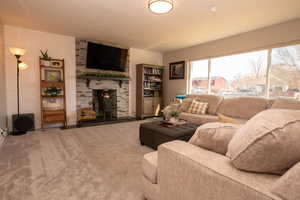 View of carpeted living room