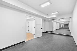 Below grade area with baseboards