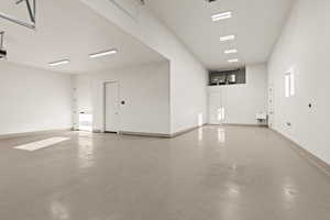 Garage with baseboards