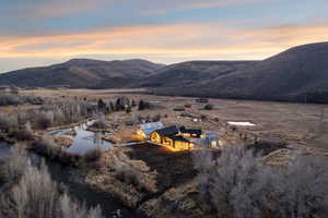 Modern architectural residences situated in a vast, natural landscape