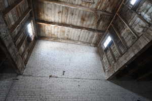 View of unfinished attic