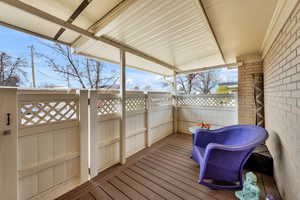 View of wooden terrace