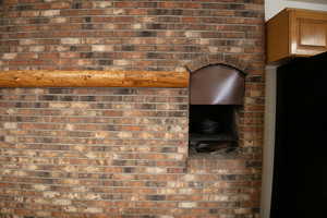 Dutch Oven Fireplace in Kitchen