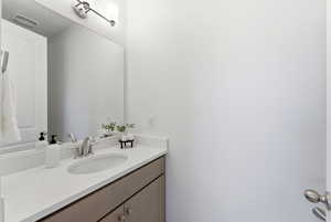 Bathroom featuring vanity