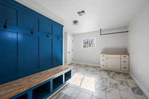 Mudroom w/ custom built ins