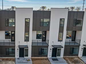View of building exterior with a mountain view