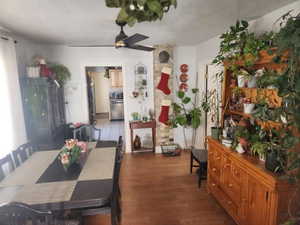 Dining room with wood finished floors