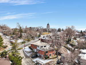 Aerial view of residential area