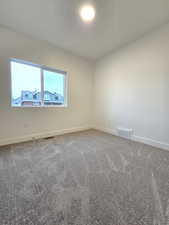 Empty room featuring carpet