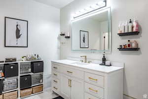 Bathroom featuring vanity