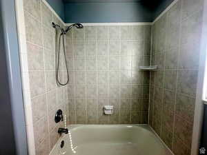Bathroom featuring  shower combination