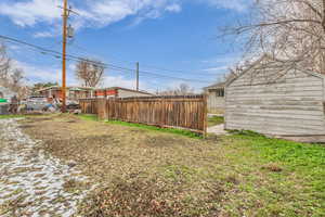 HUGE garden area behind the garage and separated from back yard.