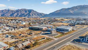 Mountain view featuring nearby suburban area