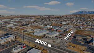 Bird's eye view of an industrial area