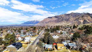 Mountain view with nearby suburban area