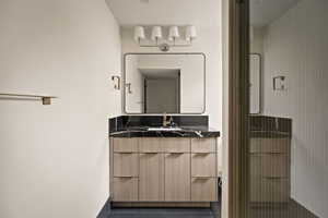 Bathroom featuring vanity