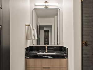 Bathroom featuring vanity