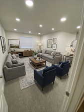 AI Basement Family Room to show possibilities.