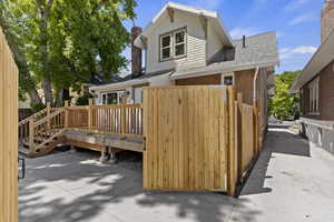 Fully fenced backyard