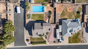 Aerial view of a property