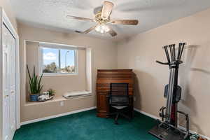 Large bedroom with window facing west.
