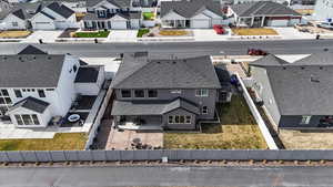 Aerial perspective of single family home located at 3281 S 2410 W, Syracuse, UT