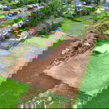 Aerial view of residential area