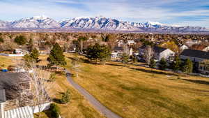 Mountain view with nearby suburban area