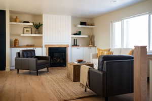 Custom fireplace cabinetry