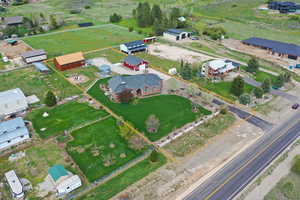 Aerial overview of property's location with property boundaries highlighted