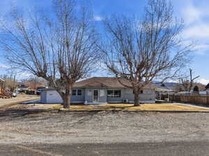 View of single story home