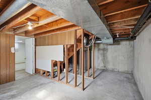 View of unfinished below grade area