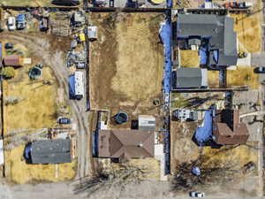 Aerial view of residential area