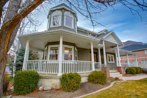 View of front facade featuring a large porch