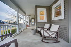 View of covered porch