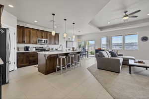 Open concept Kitchen and Living Room Area