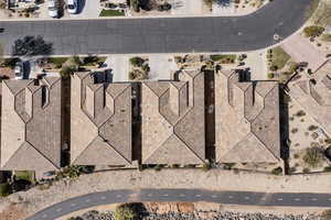 Aerial view of home showing location and proximity to trail