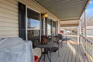 Porch with area for grilling