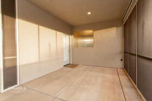 Hall featuring recessed lighting