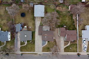 Aerial view of residential area