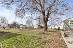 View of yard featuring a residential view
