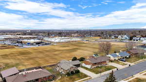 Aerial view of residential area
