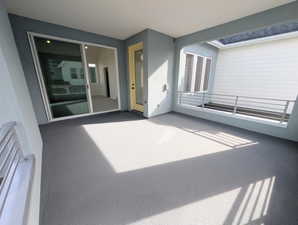 Covered hot tub ready balcony