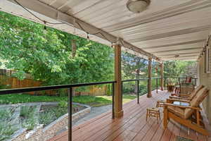 View of wooden terrace
